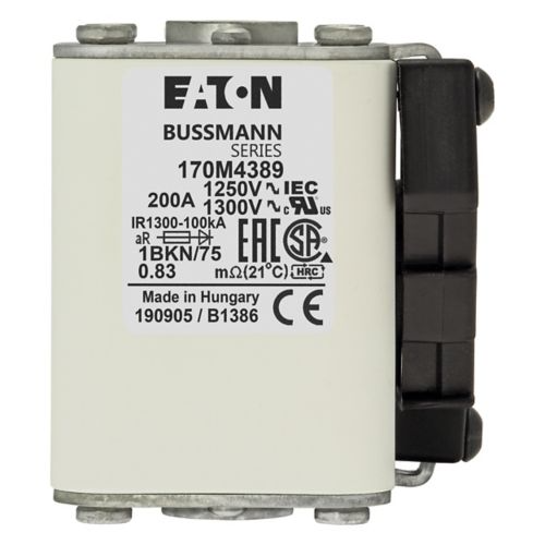 Eaton Bussmann series 170M4389 FUSE 200A 1250V 1BKN/75 AR