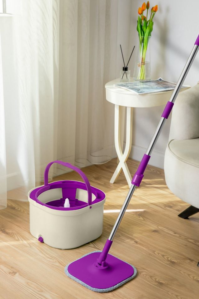 KING YENİ NESİL ÇİFT KOVALI TEMİZ & KİRLİ SUYU AYIRMA ÖZELLİKLİ MOP, PASPAS TEMİZLİK SETİ